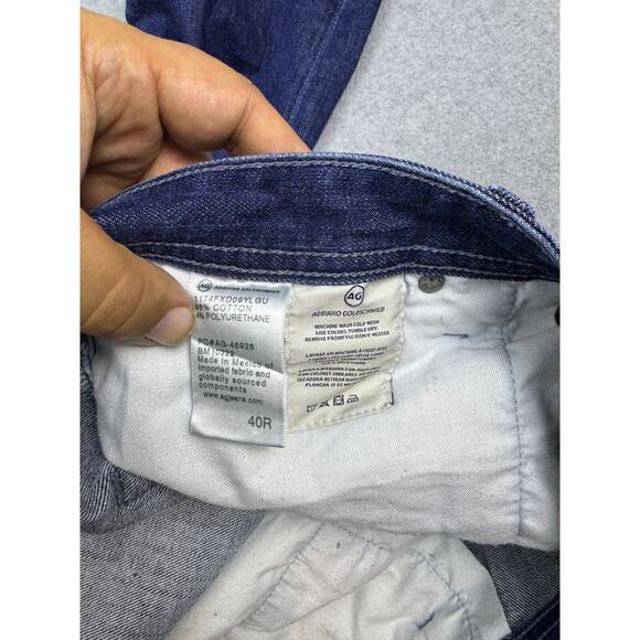 Adriano Goldschmeid The Graduate Straight Jeans Men's‎ 40R Blue Dark Wash - Picture 8 of 12